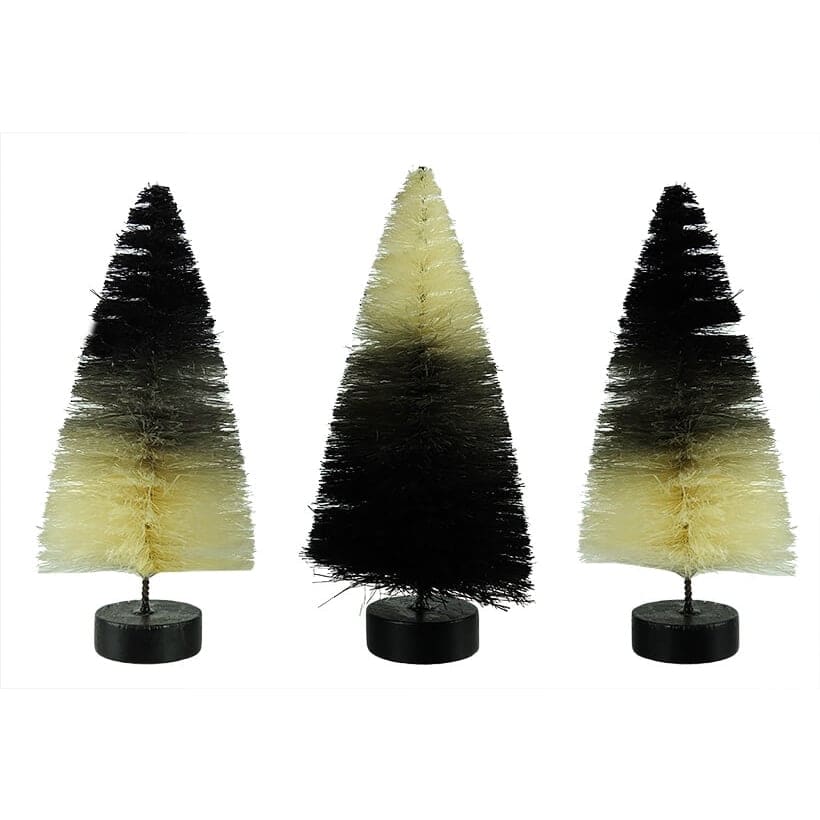 Black & White Ombre Mini Trees Set/3