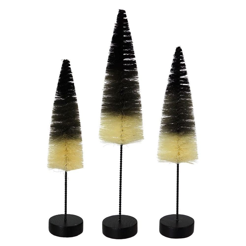 Black & White Ombre Trees Set/3