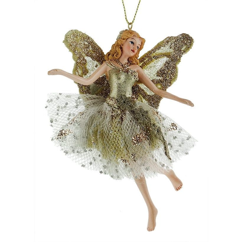 Blonde Platinum Fairy Ornament