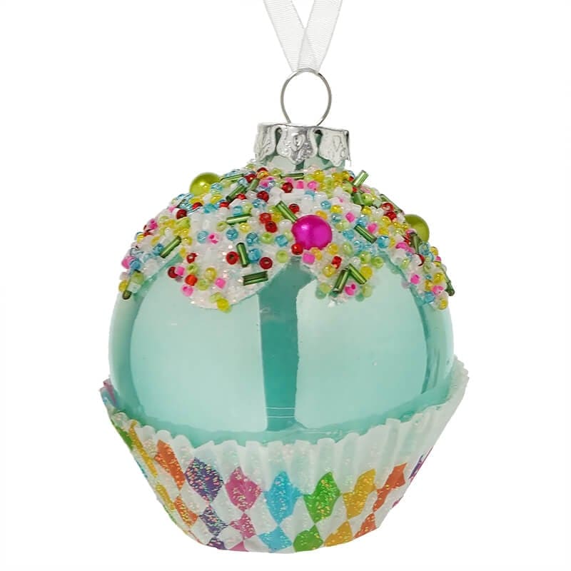 Blue Cupcake Ornament