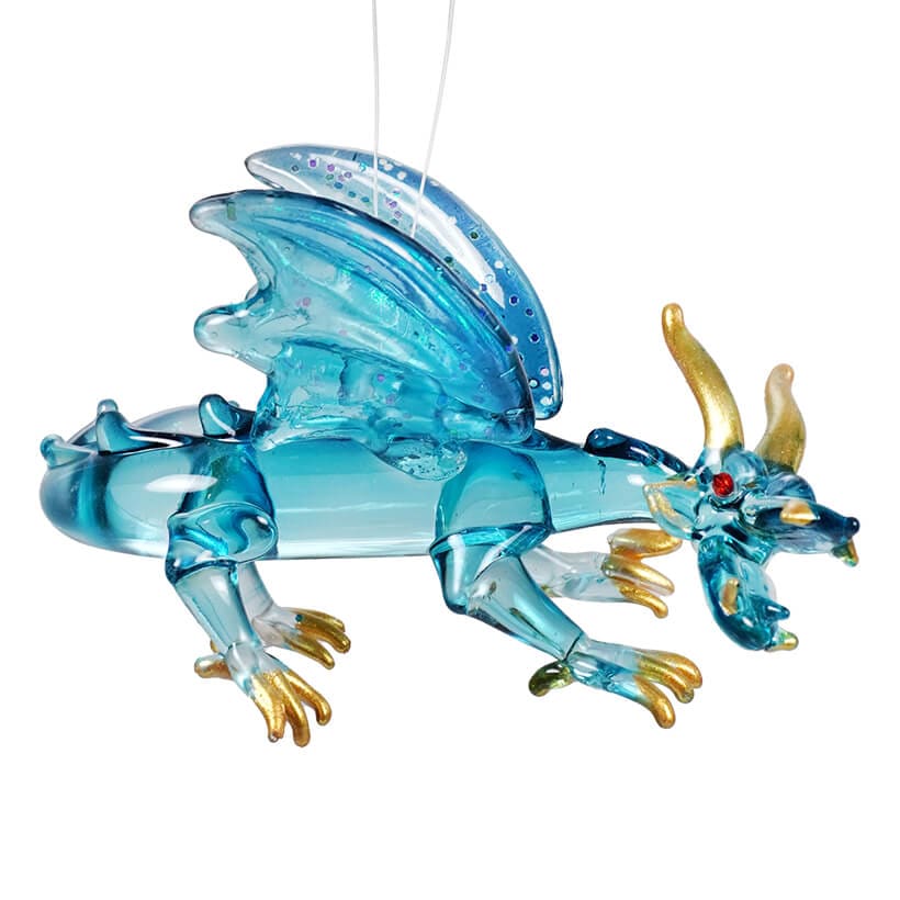 Blue Mini Flying Dragon Ornament - Ornaments