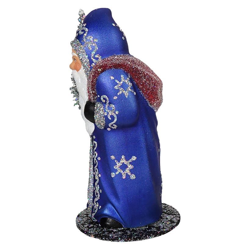 Blue Santa With Silver Stars