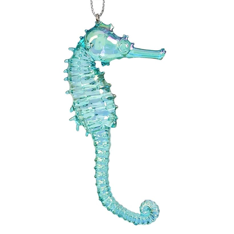 Blue Seahorse Ornament