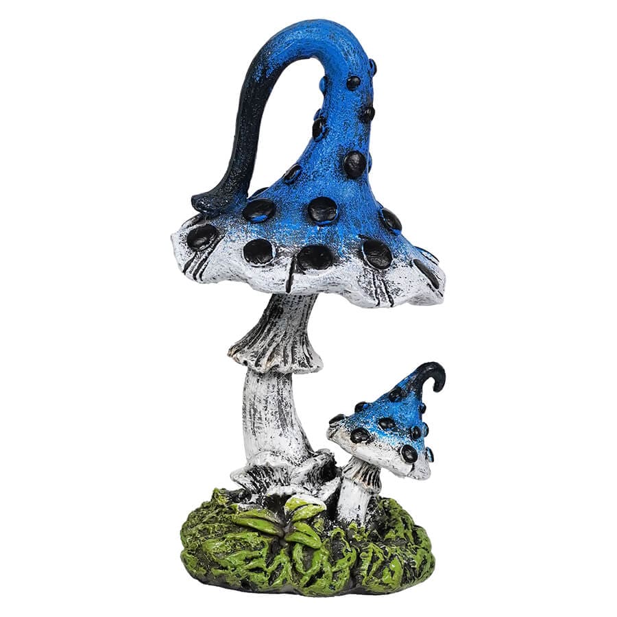 Blue Whimsical Mushroom Decor