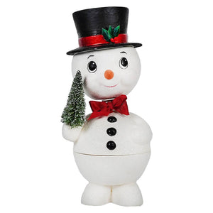 Bobblehead Snowman Container