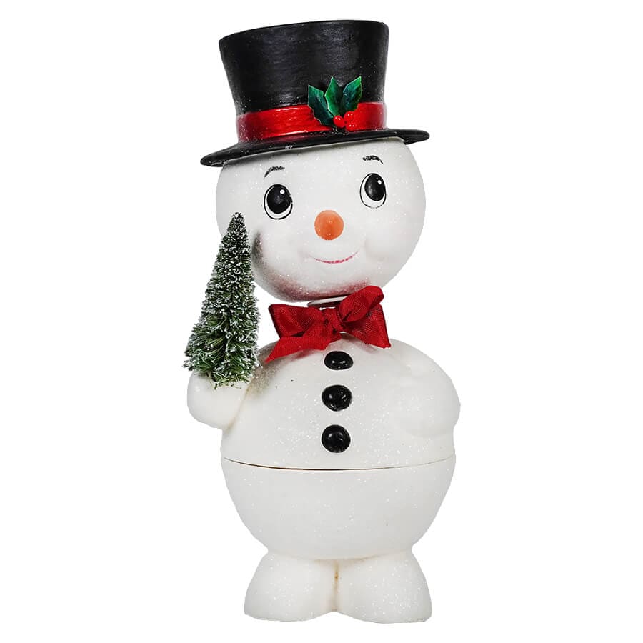 Bobblehead Snowman Container