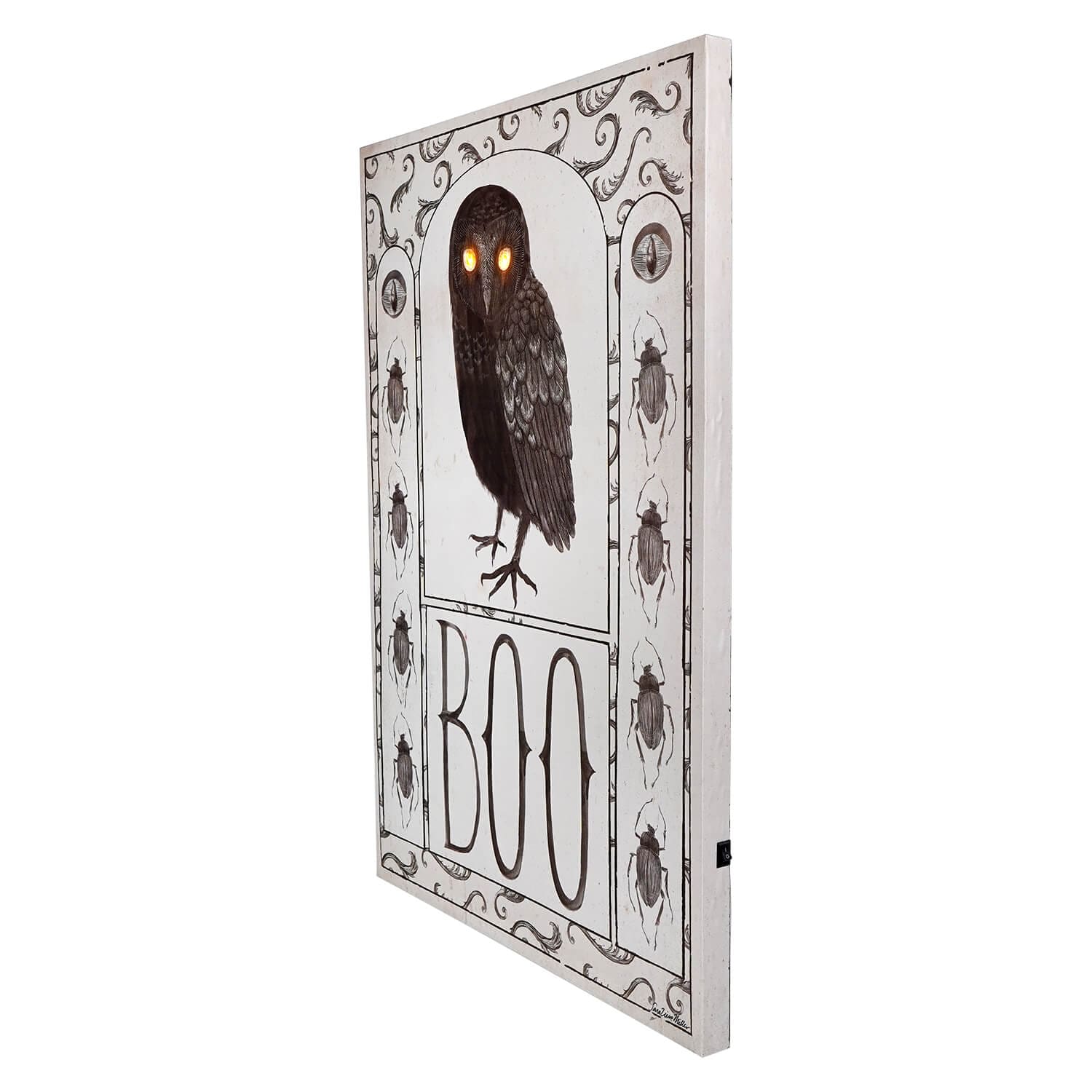 Boo Owl LED Wall Art - Halloween