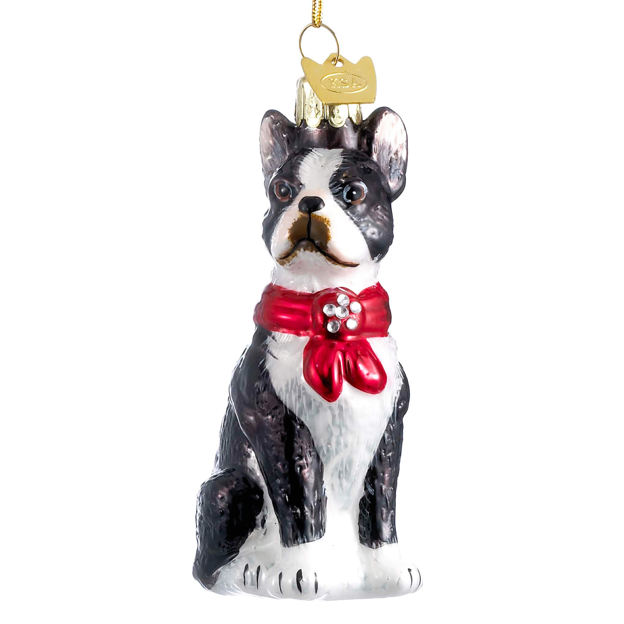 Boston Terrier Glass Ornament - Ornaments