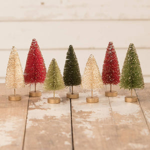 Boxed Traditional Mini Bottle Brush Trees Set/7