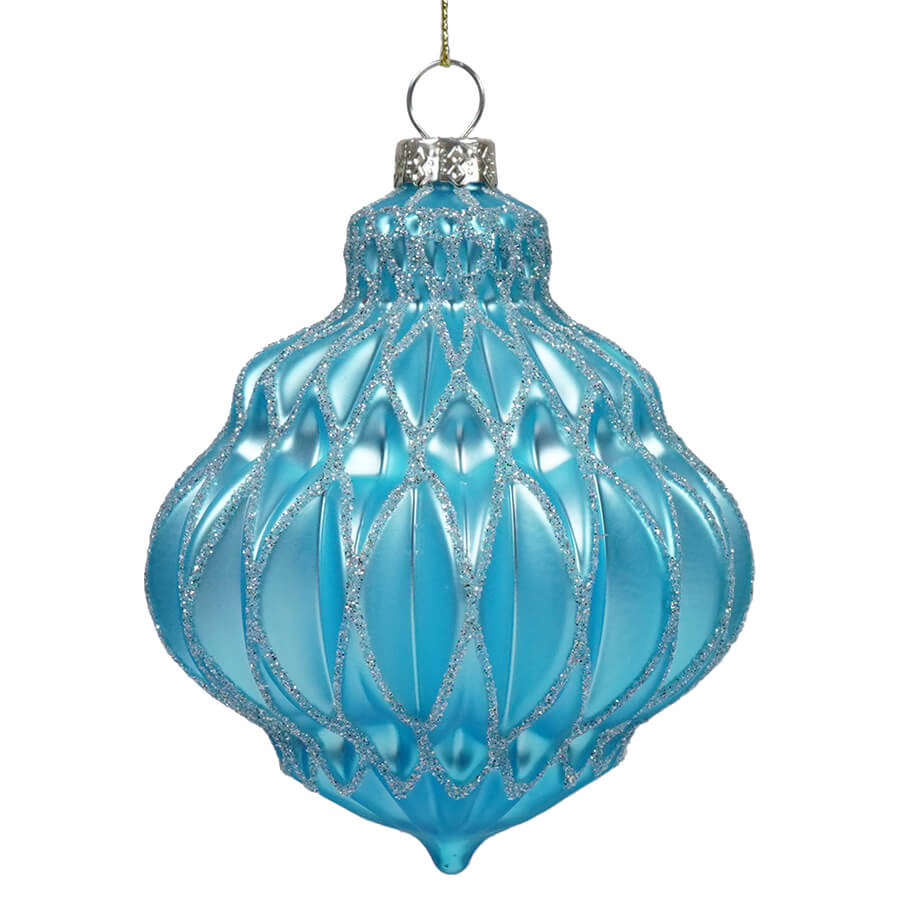 Bright Blue Glass Ornament - Ornaments