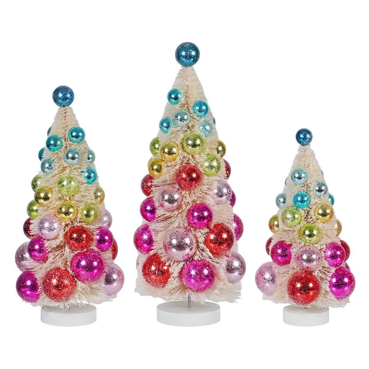 Bright Hues Polka Dot Trees Set/3 - Christmas