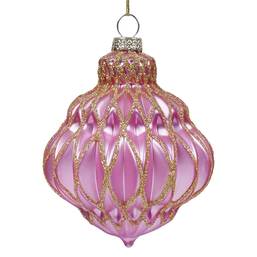 Bright Pink Glass Ornament - Ornaments