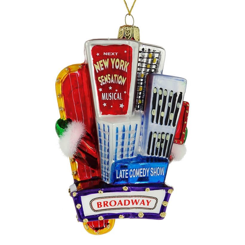 Broadway Santa Ornament