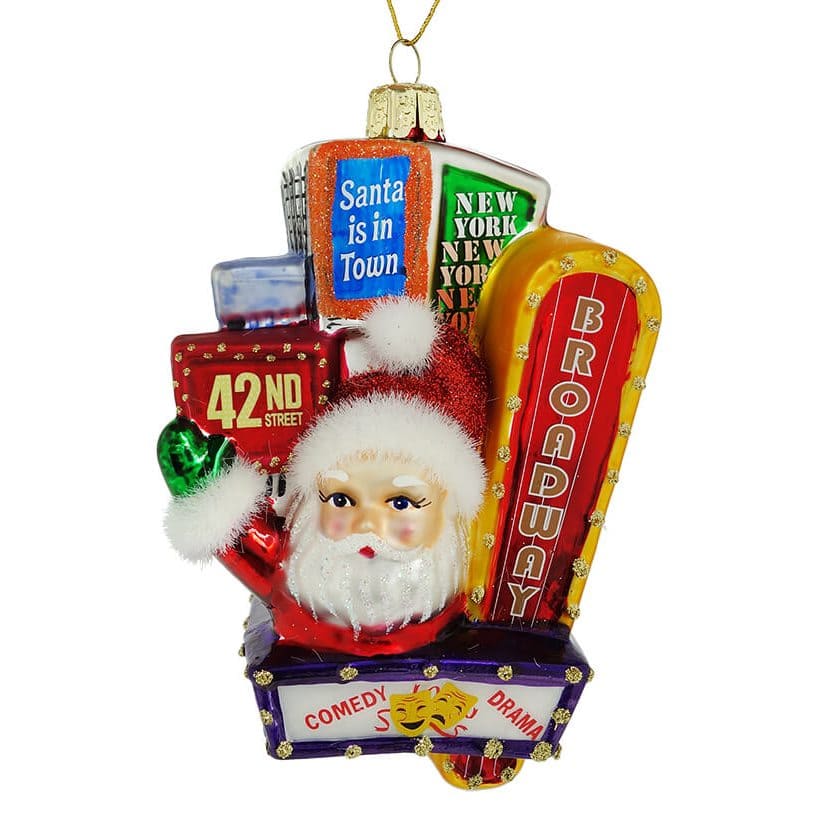 Broadway Santa Ornament