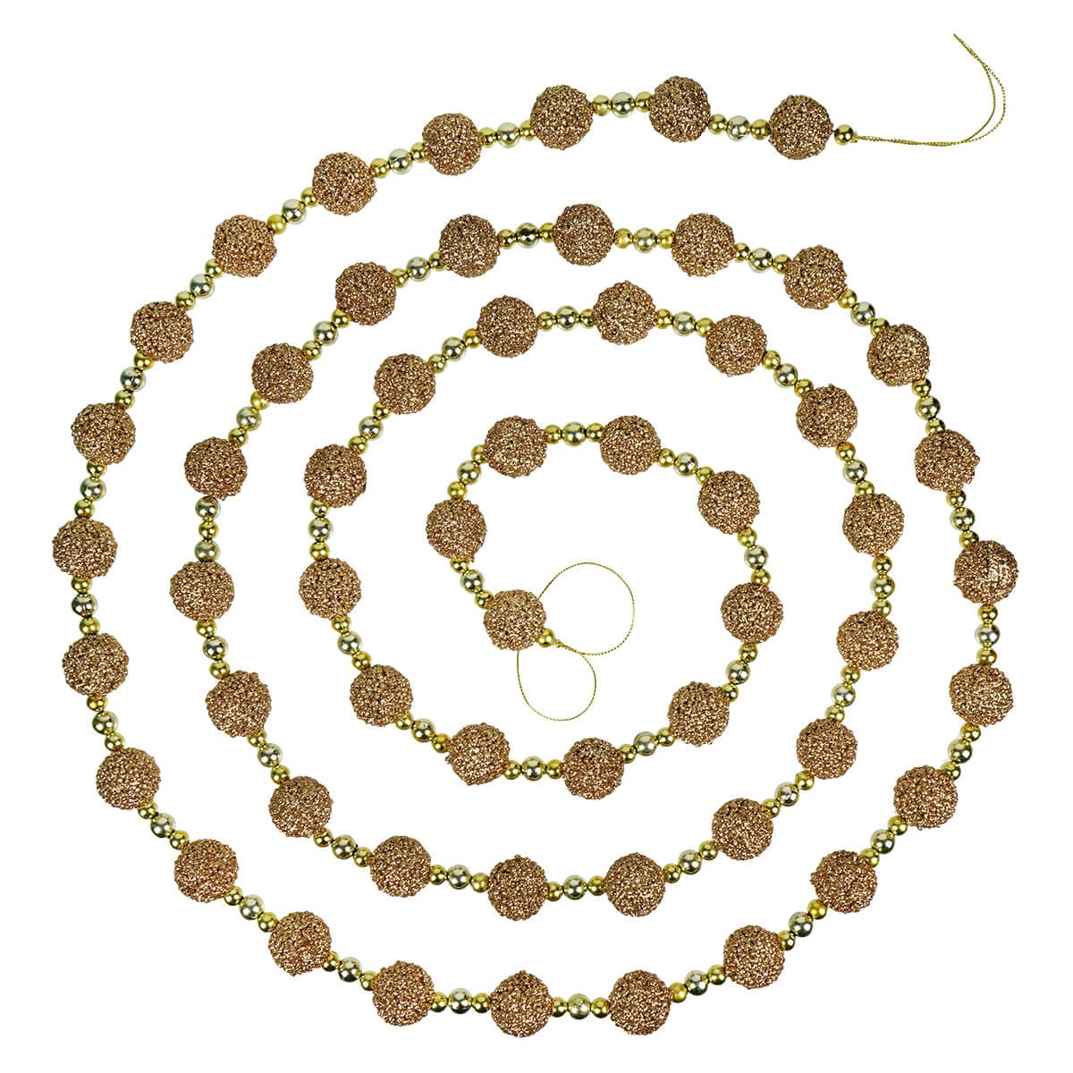 Brown & Gold Glitter Ball Garland