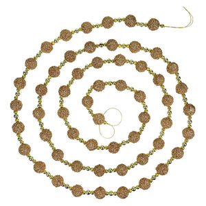 Brown & Gold Glitter Ball Garland