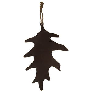 Brown Metal Oak Leaf Ornament Hanger