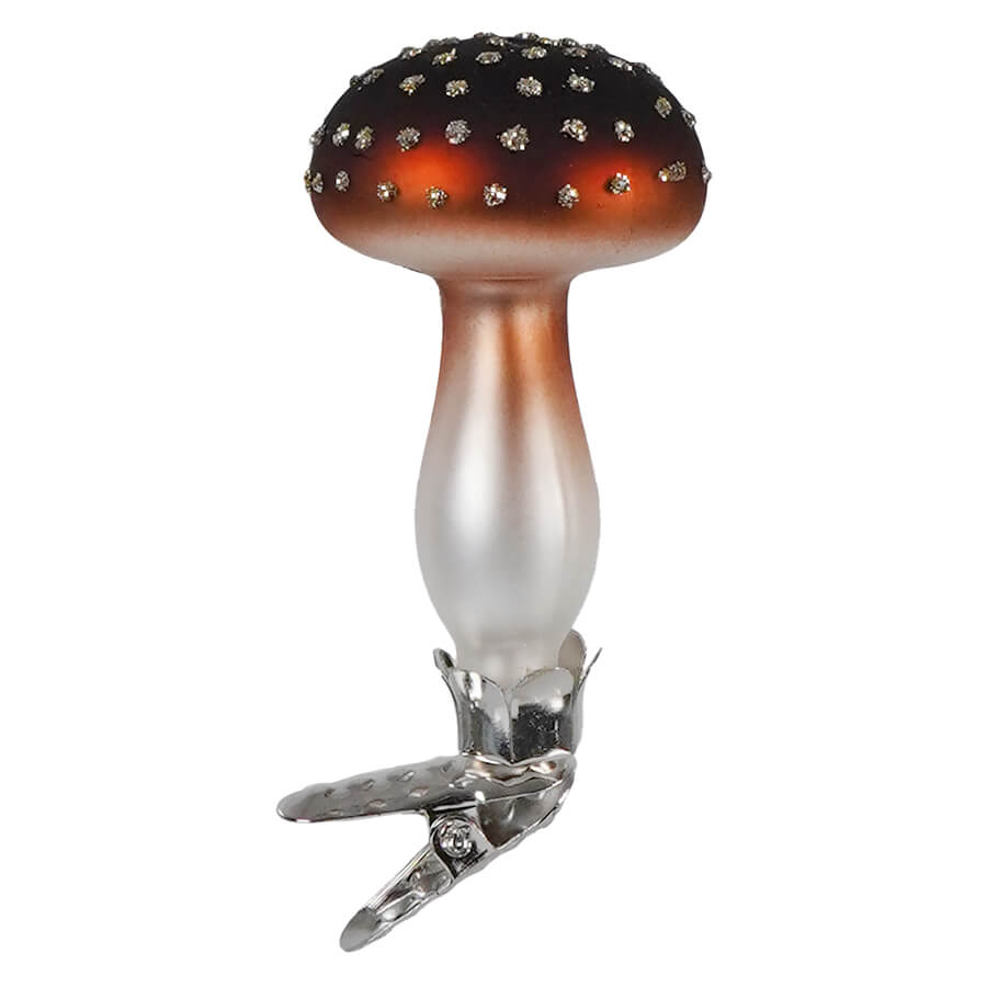 Brown Mini Mushroom Clip-On Ornament - Ornaments