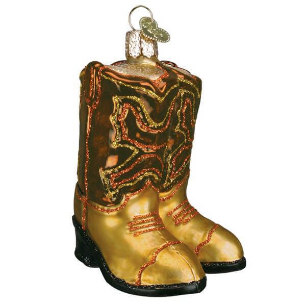 Brown Pair Of Cowboy Boots Ornament - Ornaments