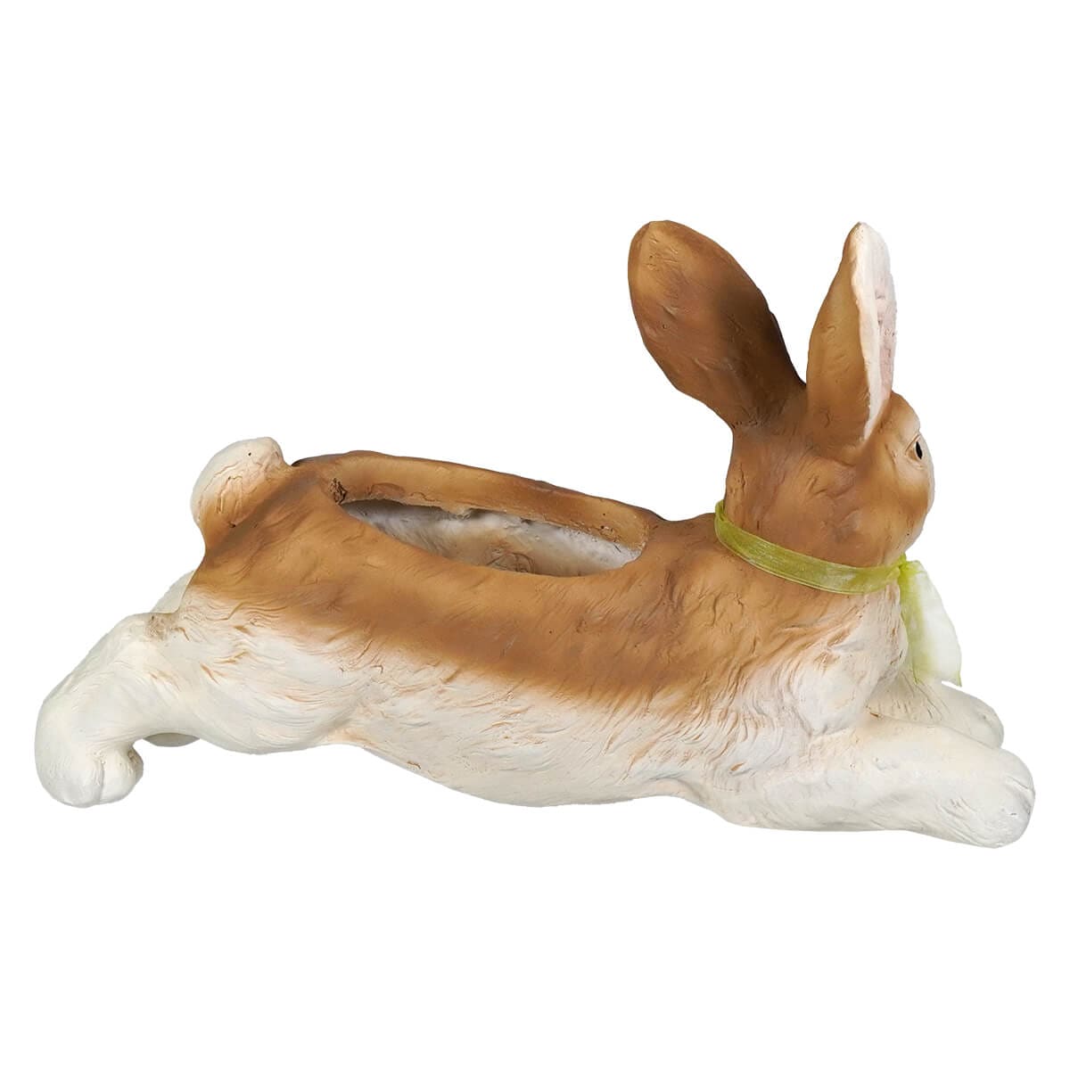 Brown & White Leaping Bunny Planter - Easter