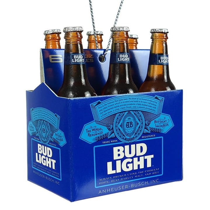 Budweiser Bud Light Six Pack Ornament by Kurt Adler – Traditions