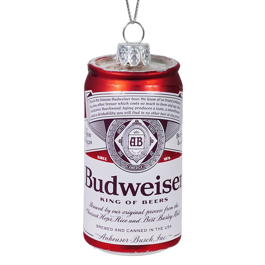 Budweiser® Glass Budweiser Can Ornament - Christmas