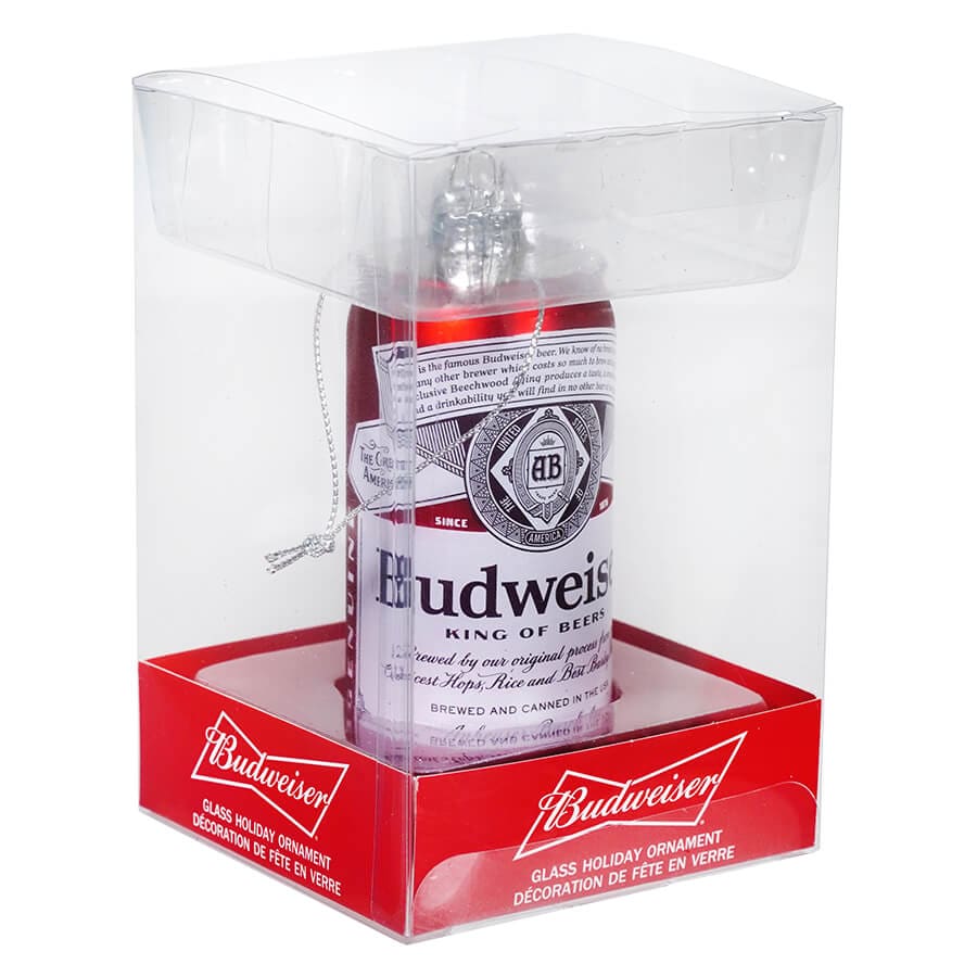 Budweiser® Glass Budweiser Can Ornament - Christmas