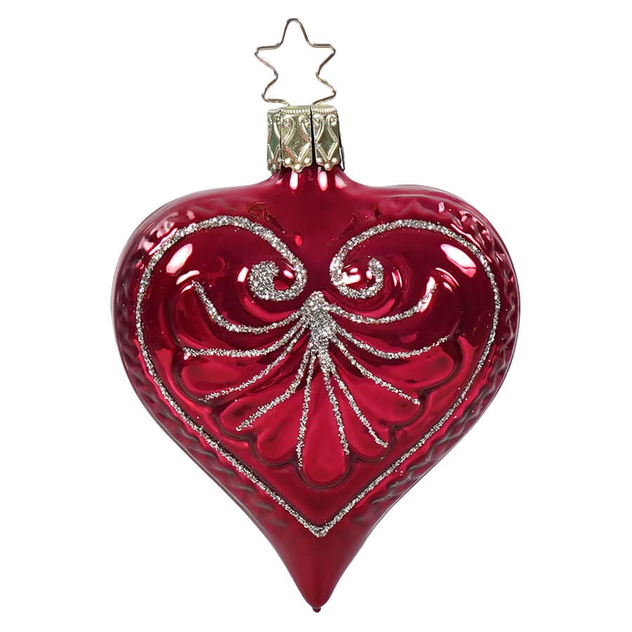 Burgandy Loving Heart Ornament - Ornaments