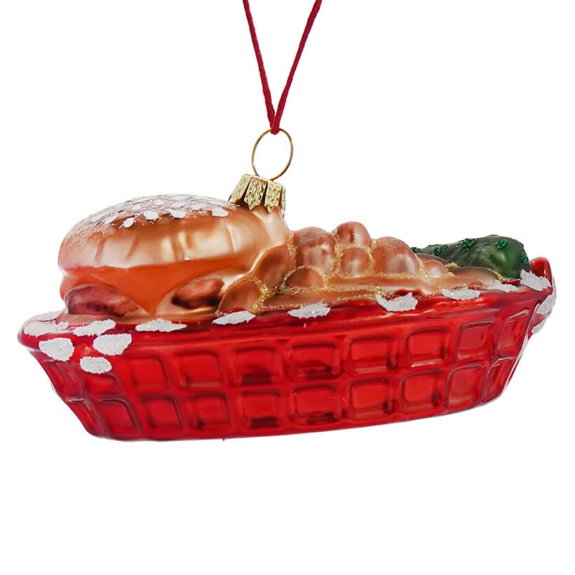 Burger Basket Ornament