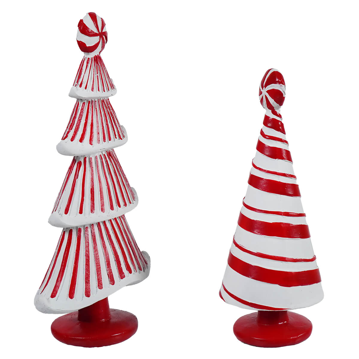 Candy Cane Forest Christmas Tree Figurines Set/2 - Christmas