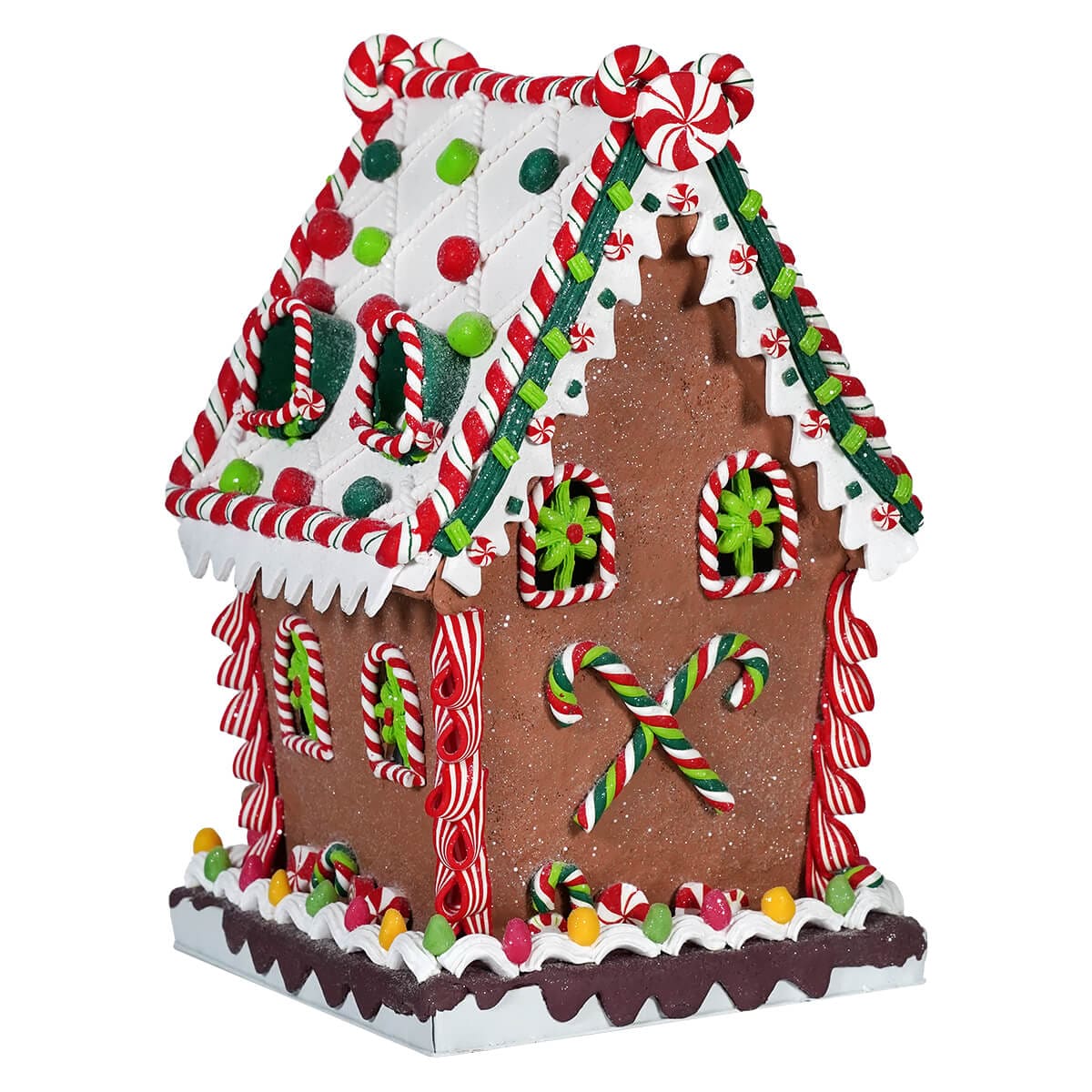 Candy Cane & Gumdrop Gingerbread House