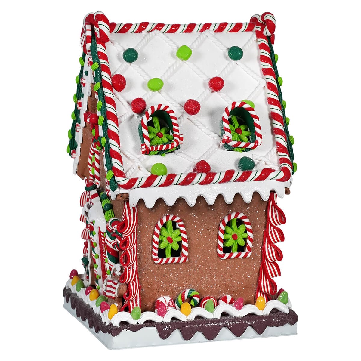 Candy Cane & Gumdrop Gingerbread House