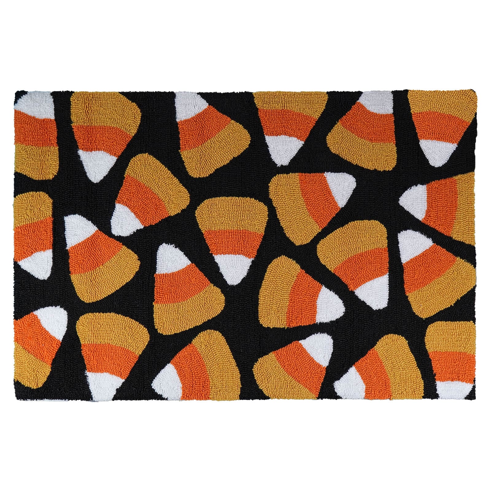 Candy Corn Hooked Rug - Halloween