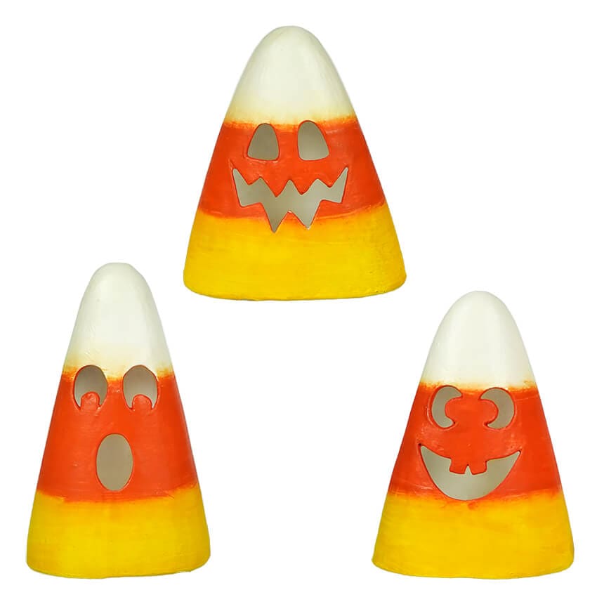 Candy Corn Luminaries Set/3