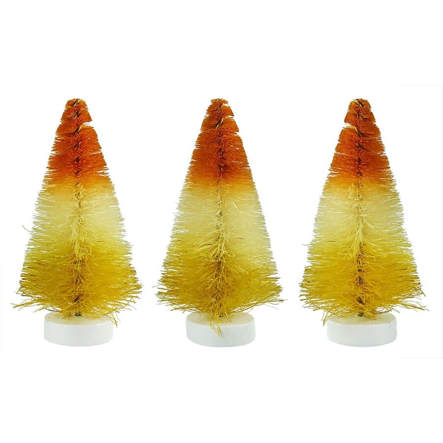 Candy Corn Mini Trees Set/3