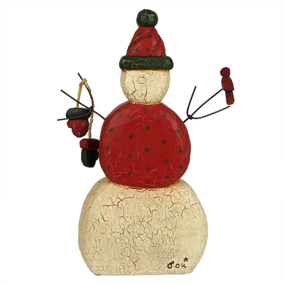 Cardinal Snowman