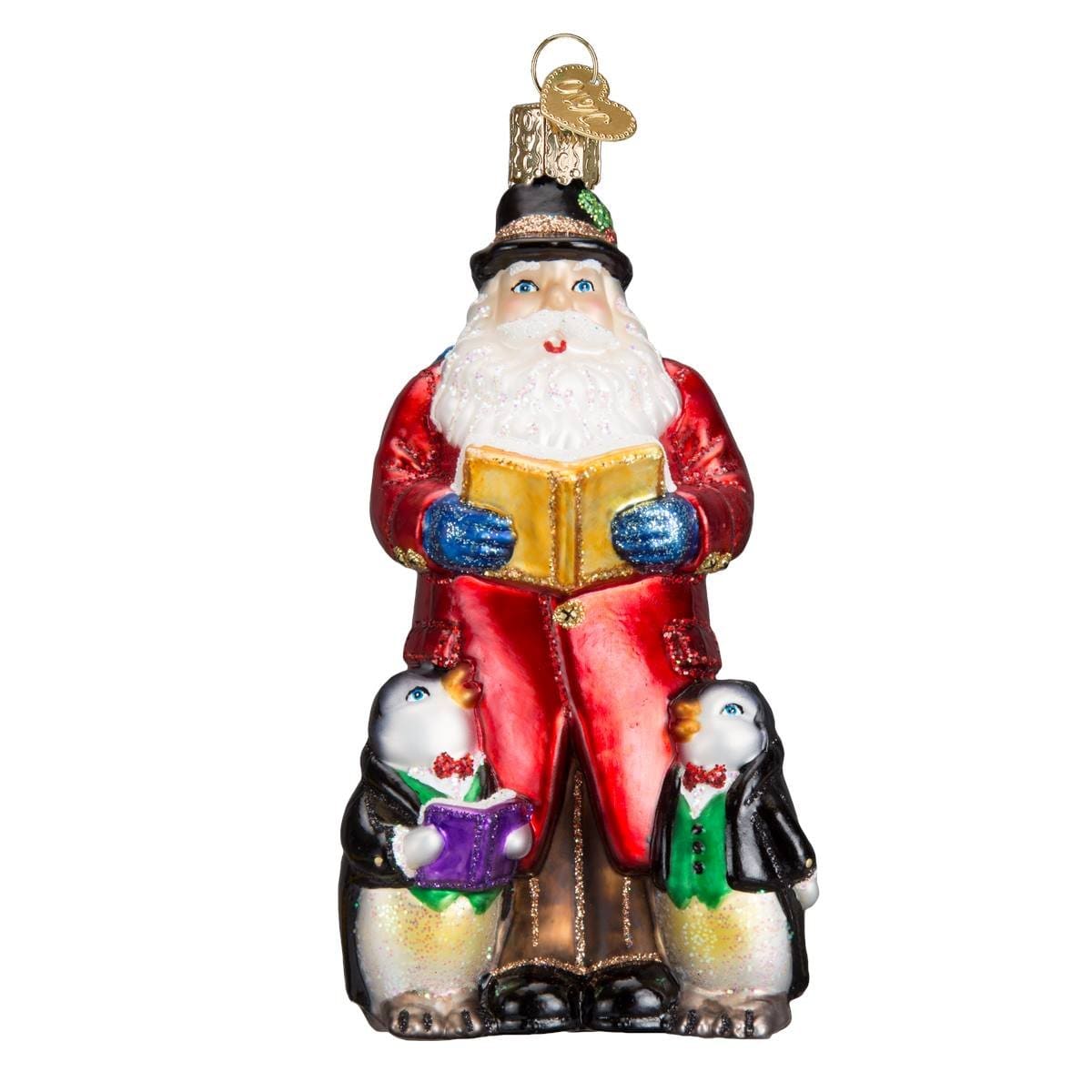 Caroling Santa Ornament