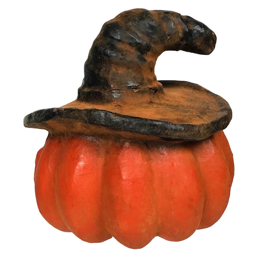 Carved Pumpkin With Black Hat