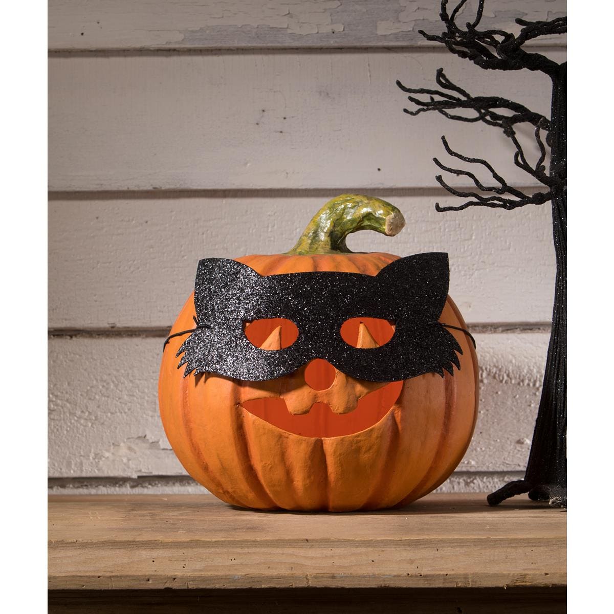 Cat Masquerade Pumpkin - Halloween