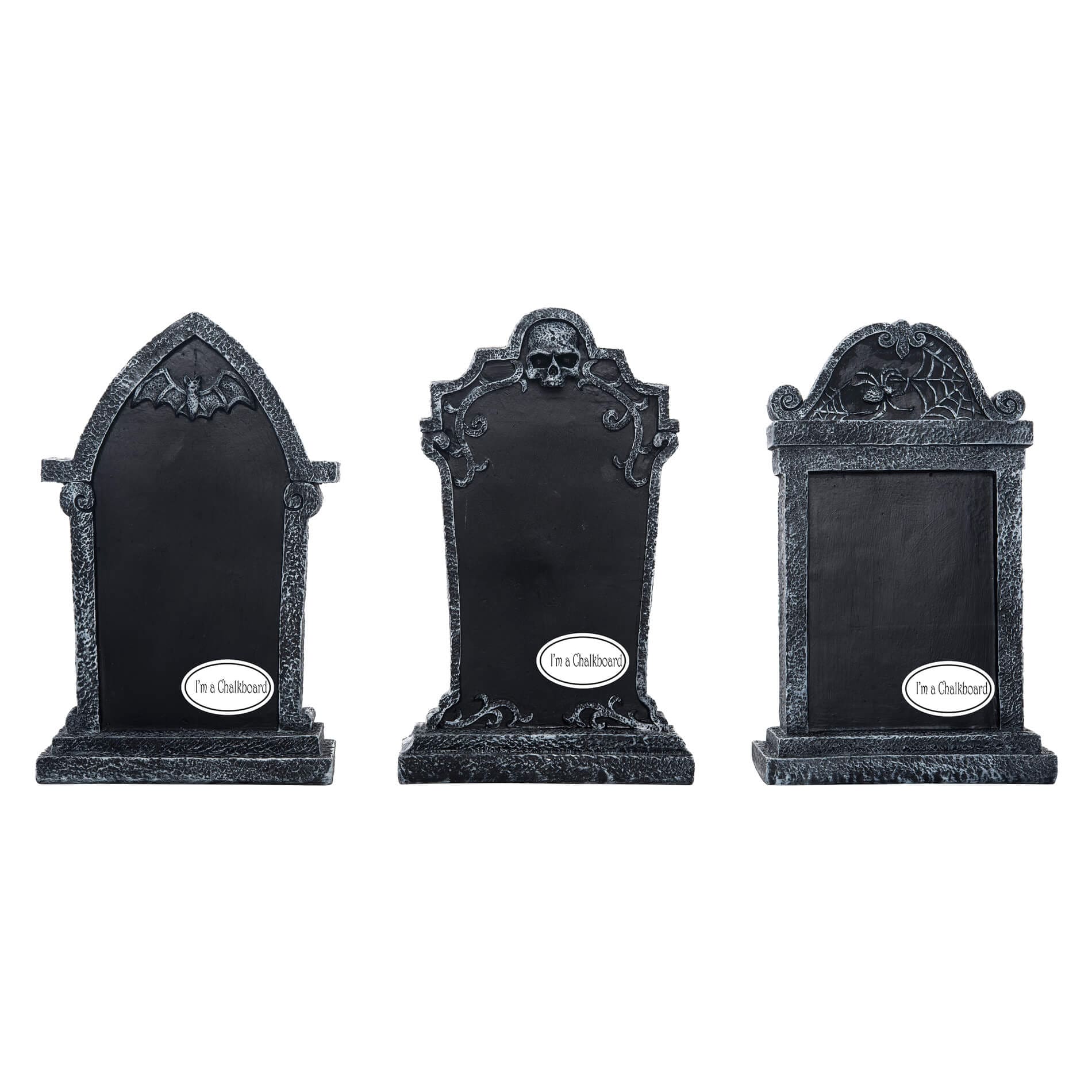 Chalkboard Resin Tombstones Set/3 - Halloween