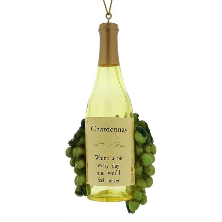 Chardonnay Wine Bottle Ornament