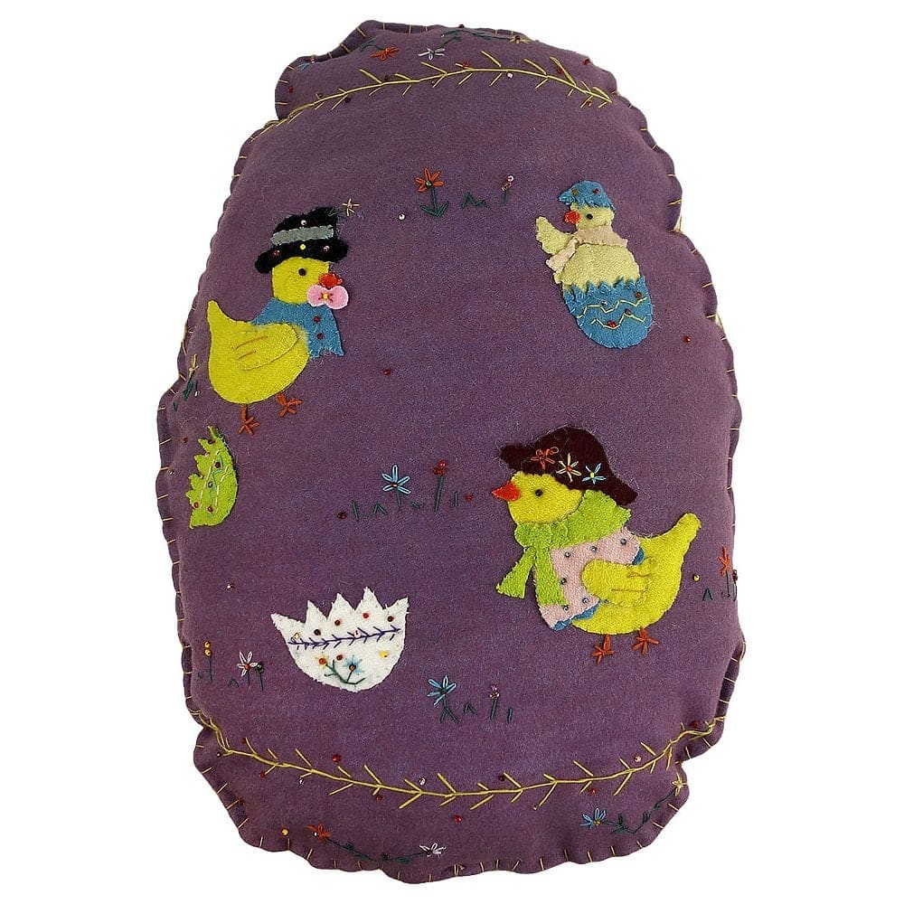 Chicks On Purple Egg Pillow