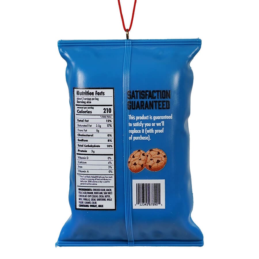 Chocolate Chip Mini Cookies Snack Bag Ornament - Ornaments