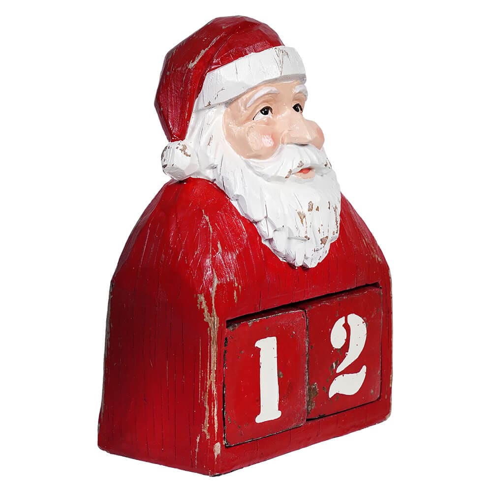 Christmas Countdown Santa Bust