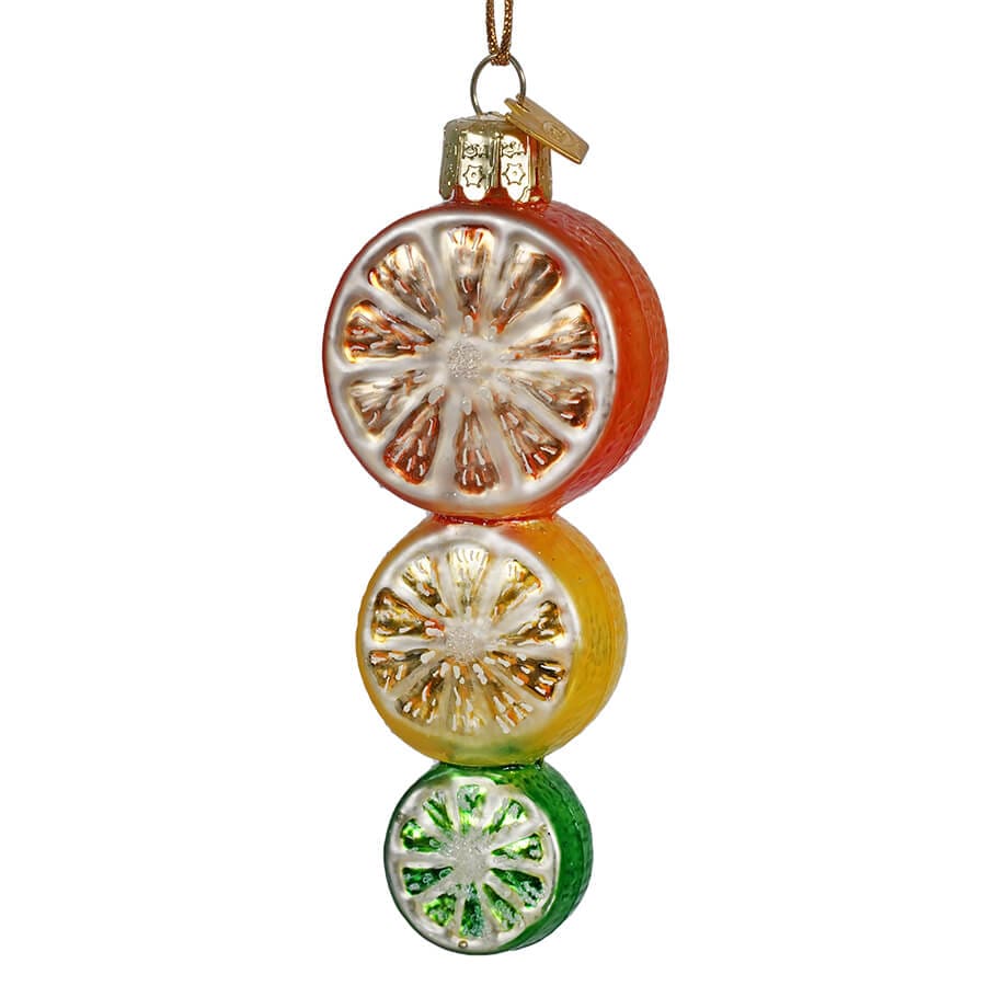 Citrus Slice Drop Glass Ornament - Ornaments