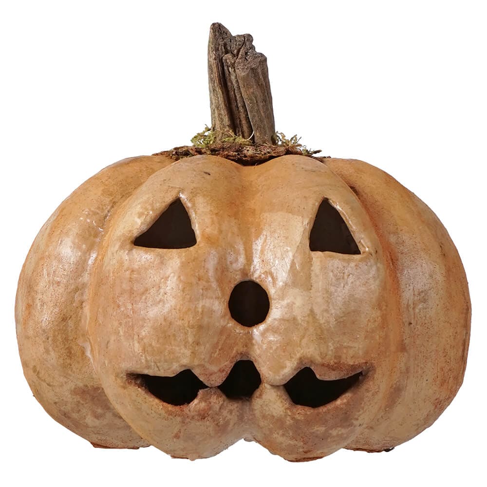 Classic Mustard Pumpkin Jack-O’-Lantern - Halloween