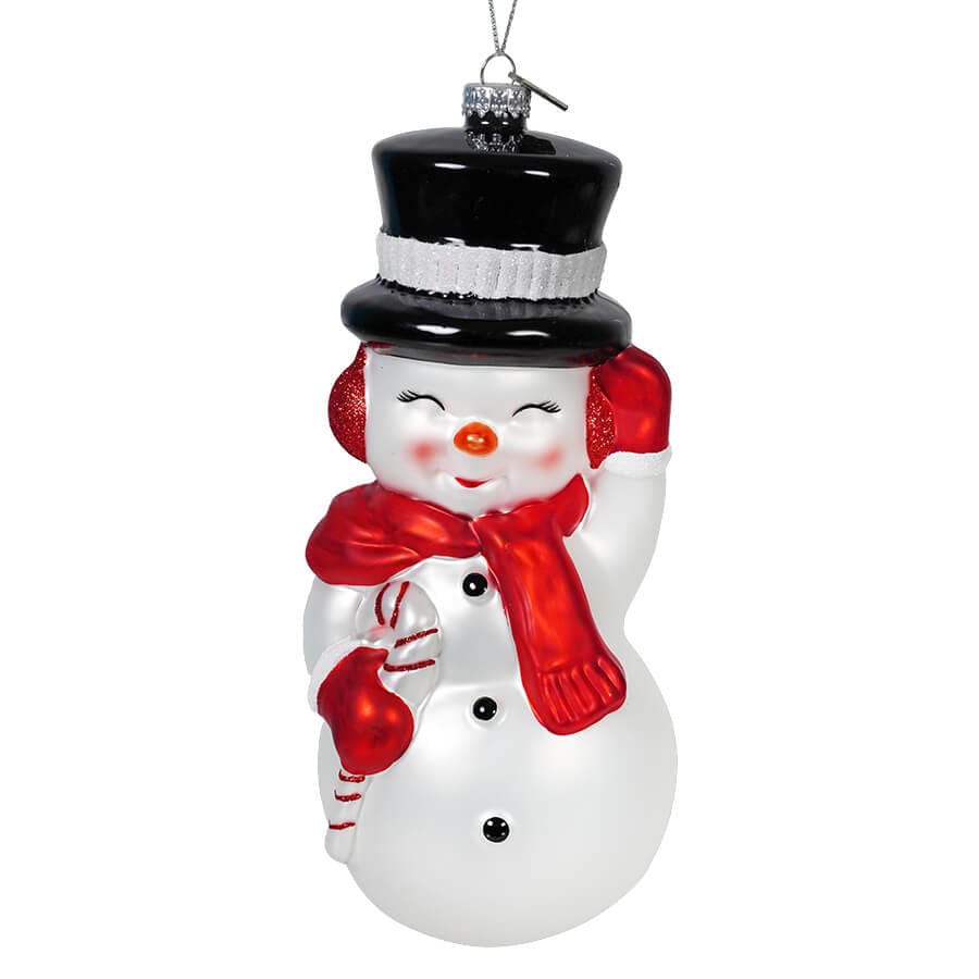 Classic Snowman Blow Mold Ornament - Ornaments