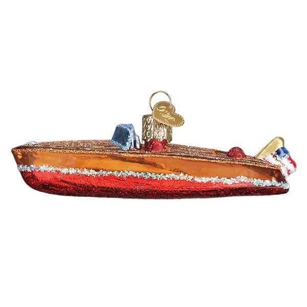 Classic Wooden Boat Ornament