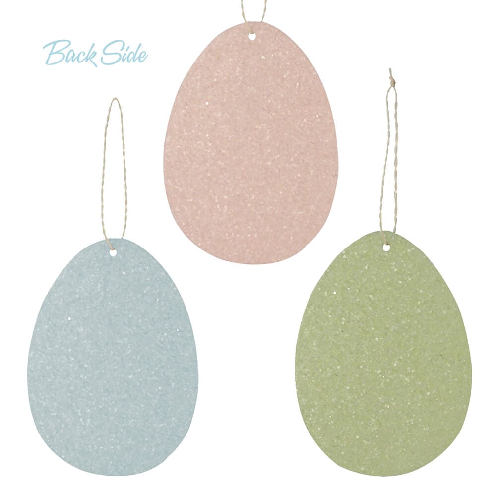 Confetti Pressed Paper Egg Ornaments Set/3