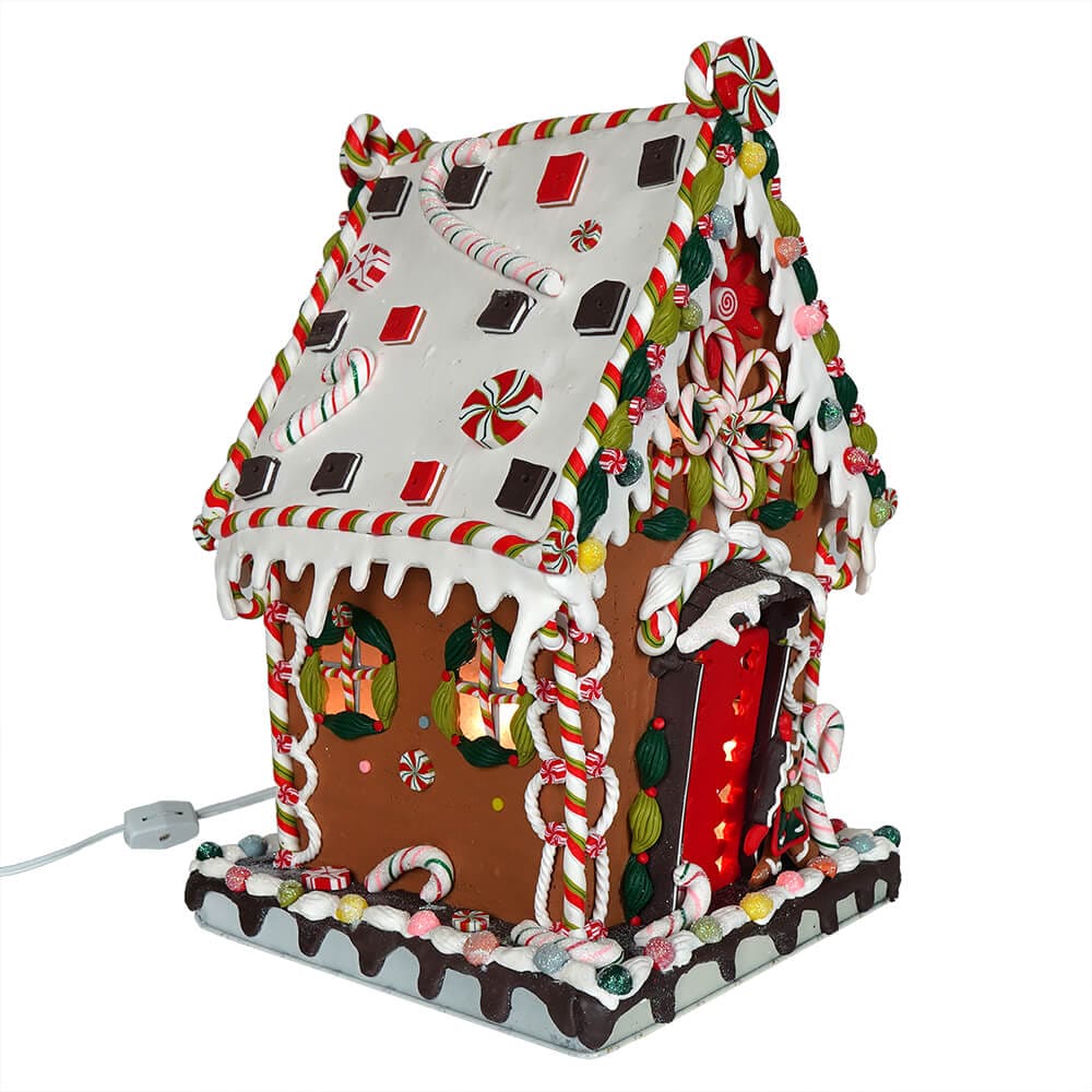 Cookie and Candy Lighted Gingerbread House